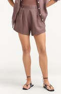 Vitamin A® The Getaway Linen Cover-Up Shorts