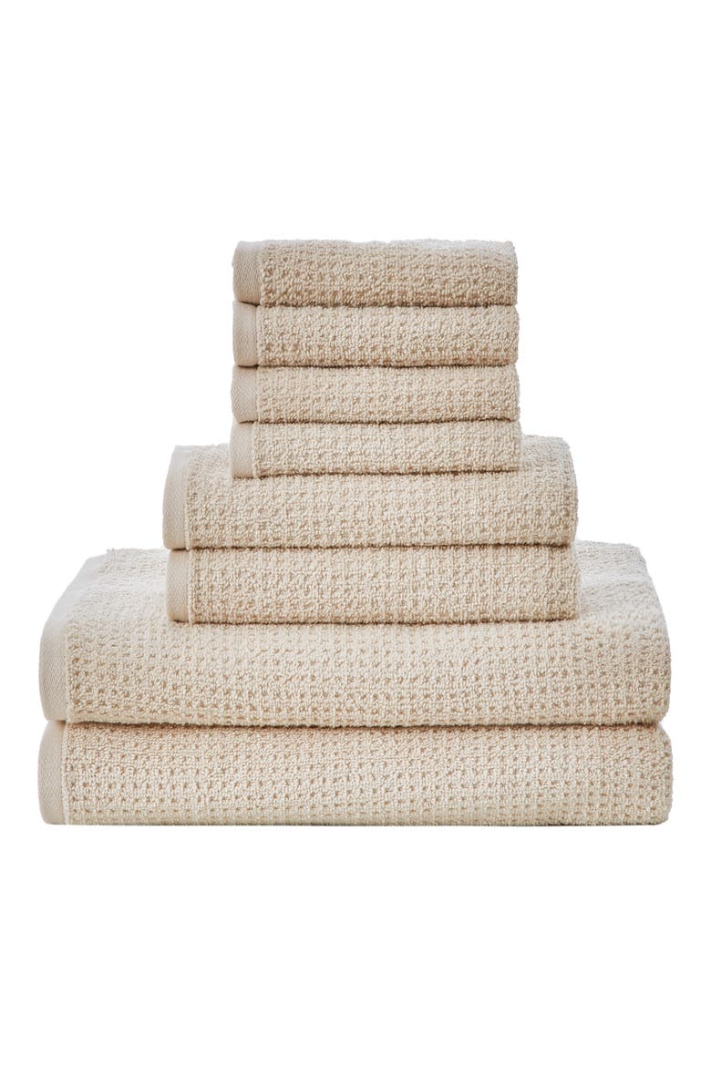 Oasis 6-Piece Cotton Towel Set, Main, color, LIGHT BEIGE