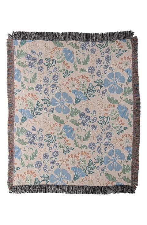 Pimlada Phuapradit Winter Garden Fringe Throw Blanket