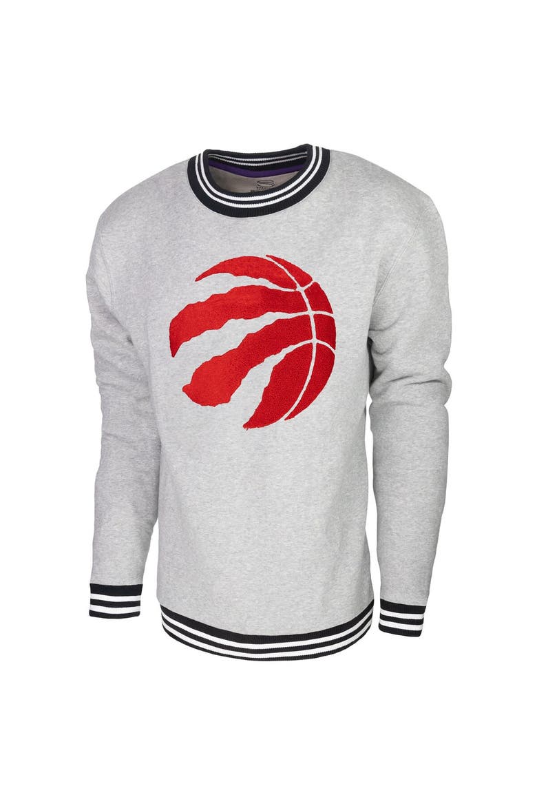 Men's Stadium Essentials Heather Gray Toronto Raptors Club Level Pullover Sweatshirt, Alternate, color, Heather Gray