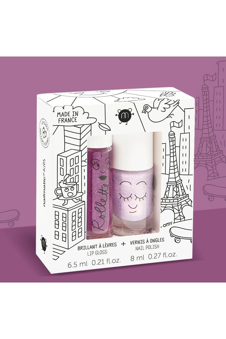 Nail Polish And Lip Gloss Set For Kids, Alternate, color, Lovely City