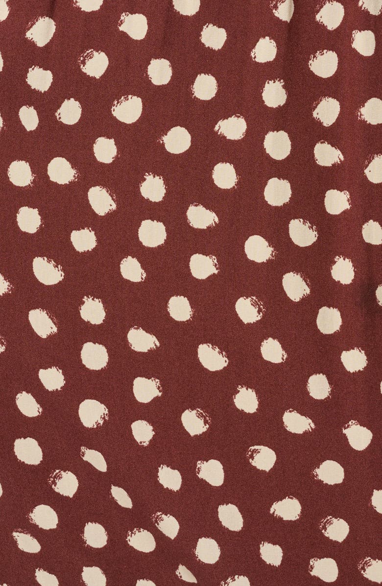 Adrianna Papell Print Smocked Waist Maxi Dress, Alternate, color, Brown/ Ecru