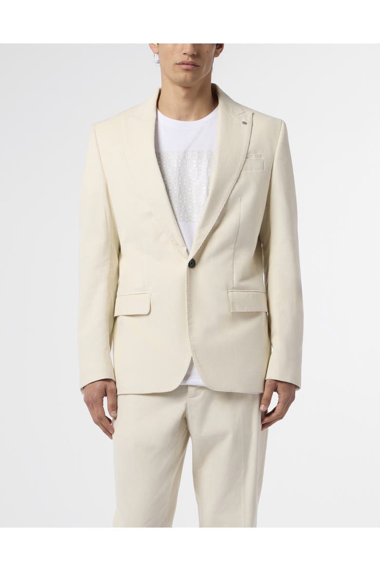 Corduroy Single Breasted Blazer Men, Main, color, OffWhite