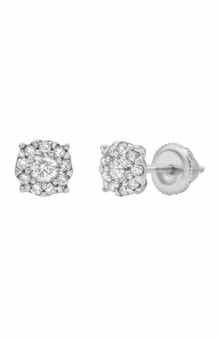 LuvMyJewelry Regal Diamond Stud Earrings