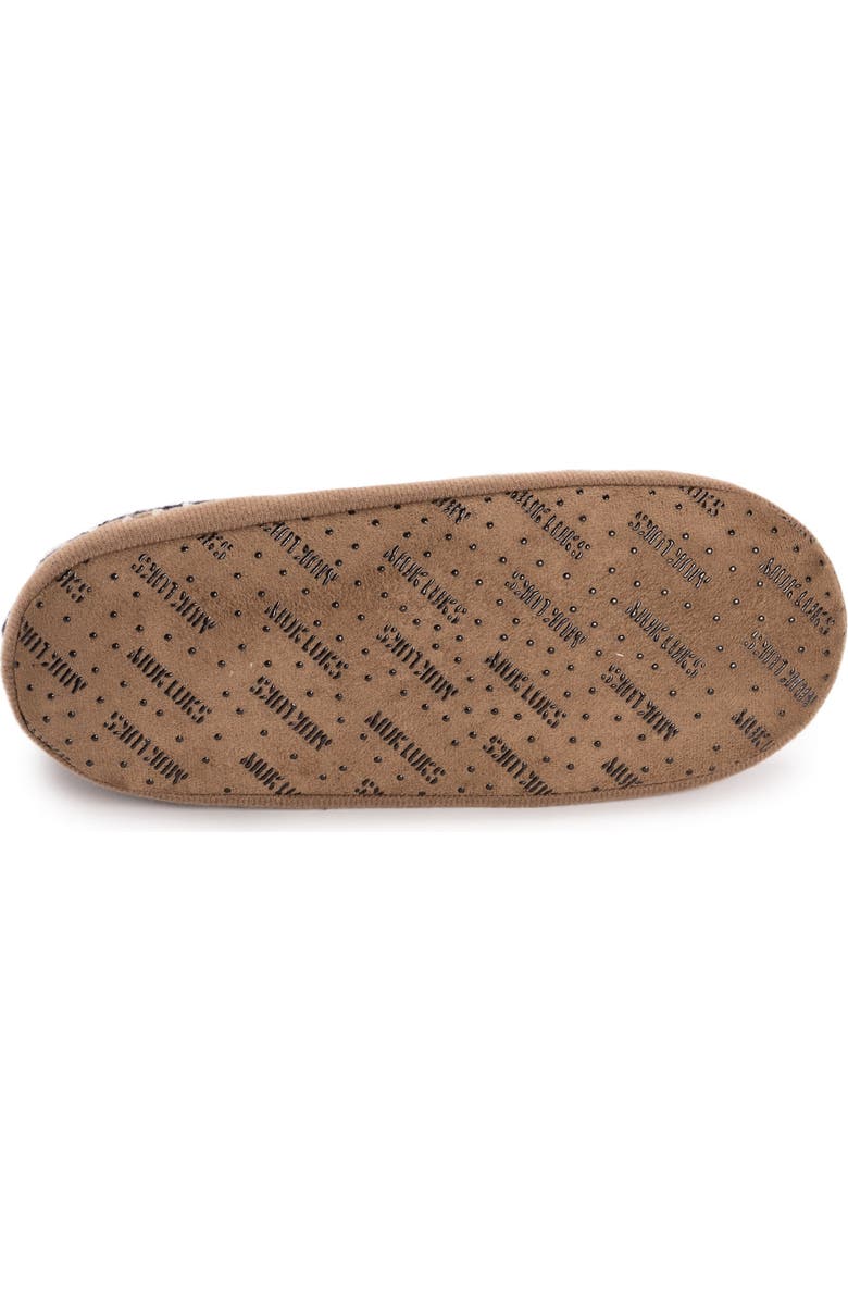 MUK LUKS Cuff Bootie Slipper, Alternate, color, Navy Marl