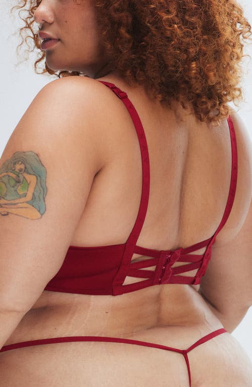 Savage X Fenty Microfiber Balconette Bra In Red