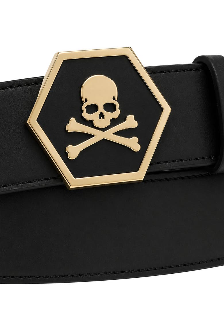 Belt Skull Men, Alternate, color, black/lightgold