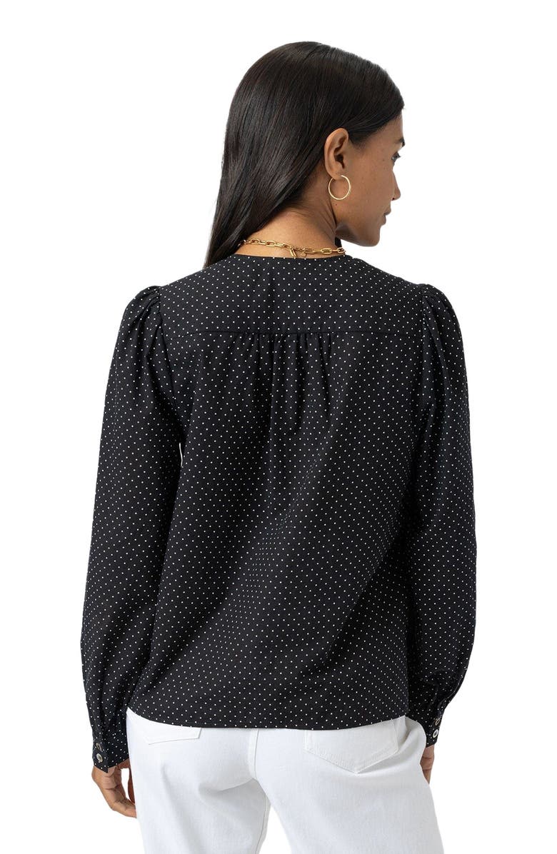 Saint + Sofia Amelie Blouse, Alternate, color, Black