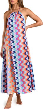 Sunshine 79 Untamed Tropics Halter Maxi Dress