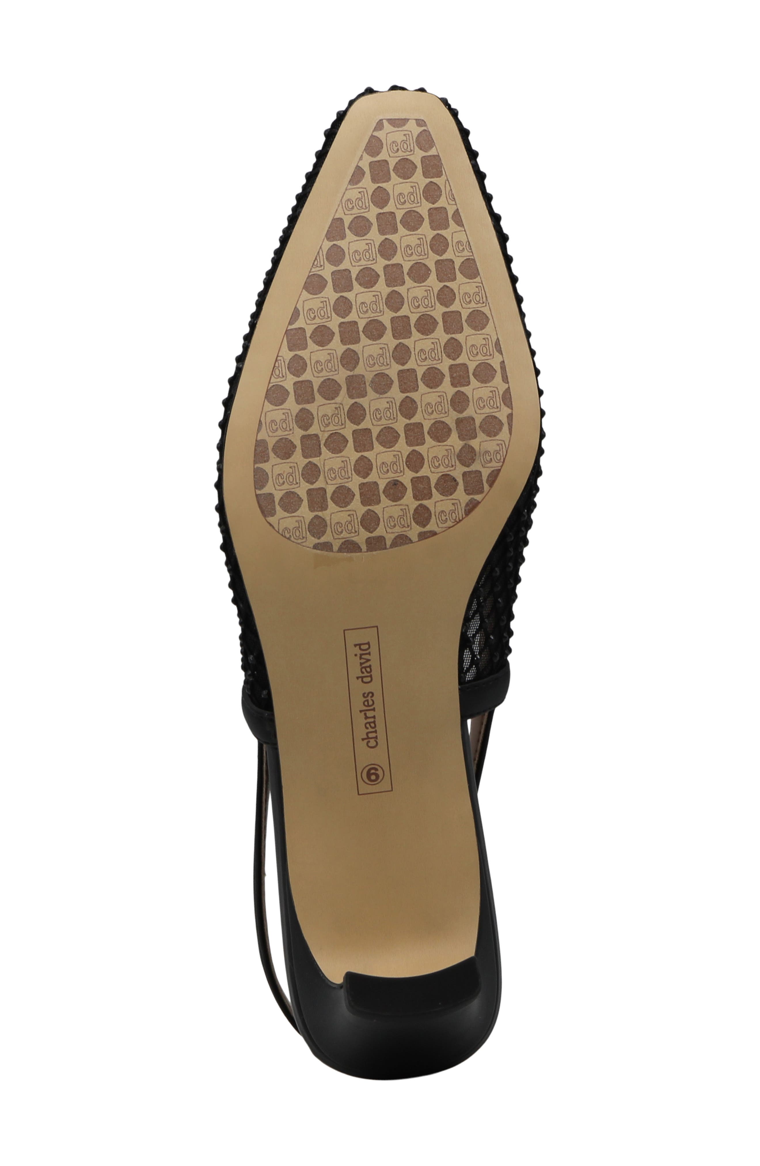 Charles David Shine Slingback Pump, Alternate, color, Black