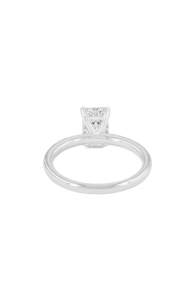 LuvMyJewelry Ahlam 14K White Gold Radiant Cut Lab Grown Diamond Hidden Halo Engagement Ring - 1.55 Ct, Alternate, color, 14K White Gold