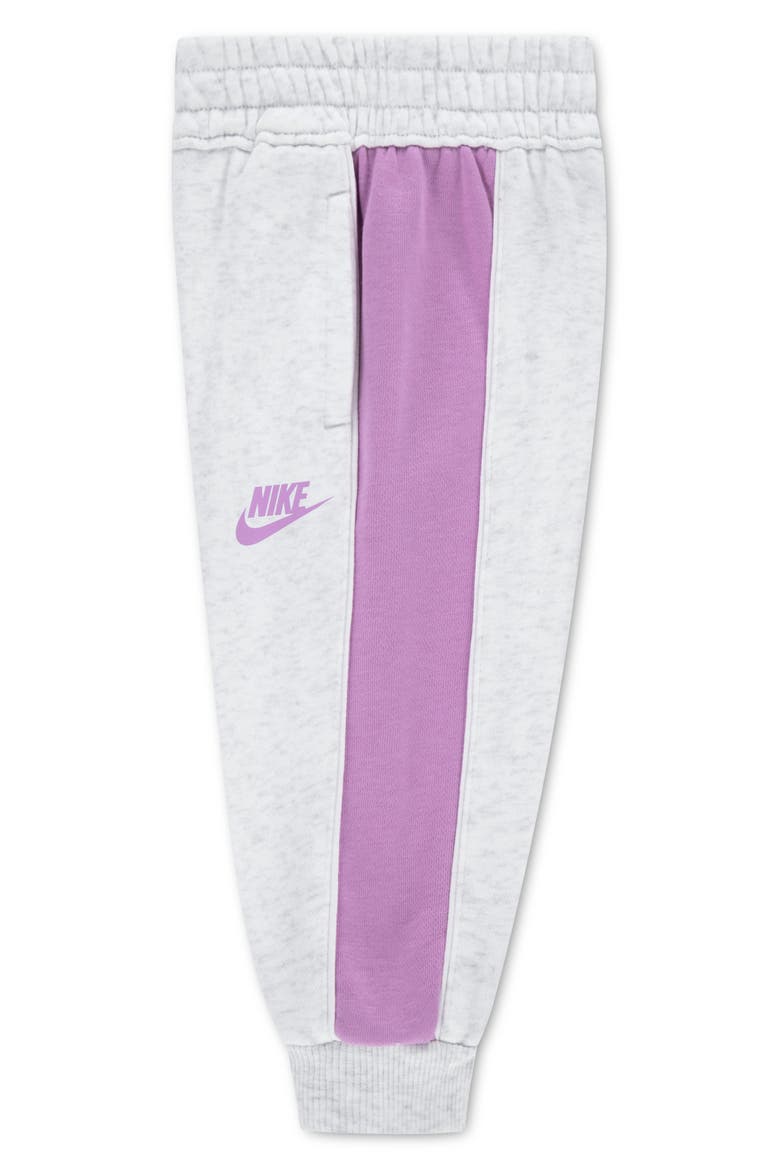 Colorblock Fleece Sweatshirt & Joggers Set, Alternate, color, BIRCH HEATHER