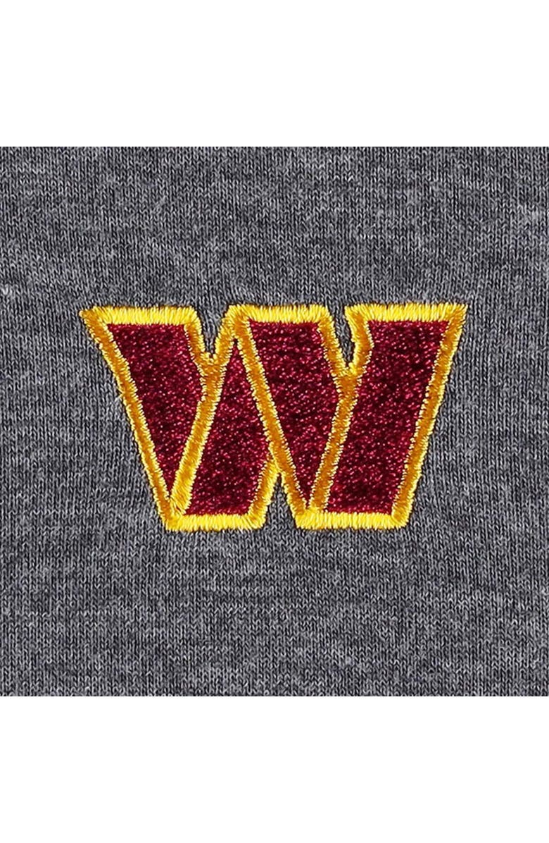 Tommy Bahama Women's Tommy Bahama Heathered Black Washington Commanders Sport Sun Fade Full-Zip Sweatshirt, Alternate, color, Heather Black