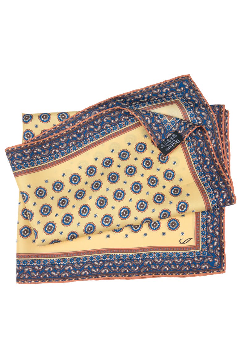 Orsini - Silk Neckerchief for Men, Alternate, color, Yellow
