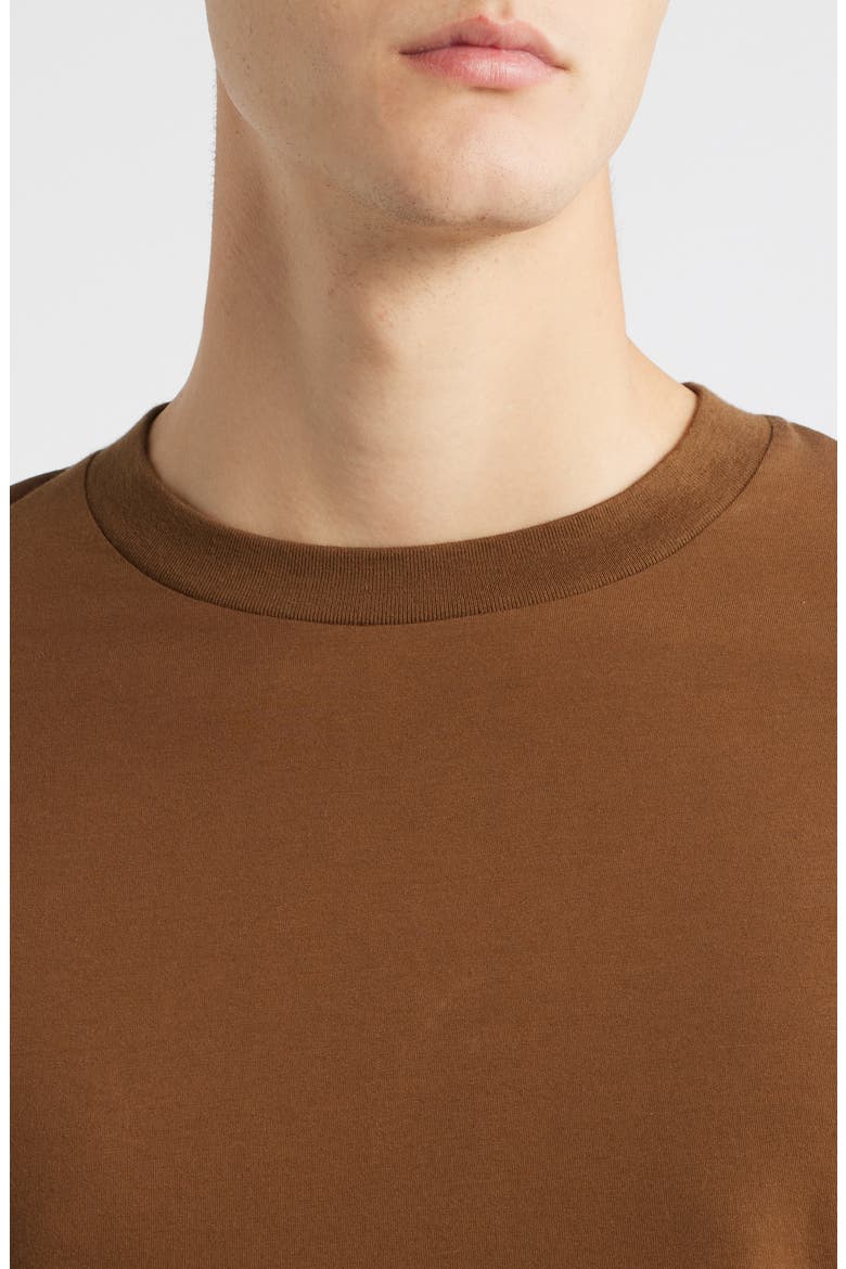 Short Sleeve Light Cotton Tee, Alternate, color, CARAMEL