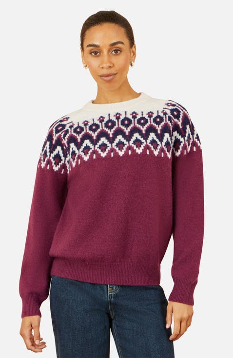 Fair Isle Relaxed Fit Knitted Sweater