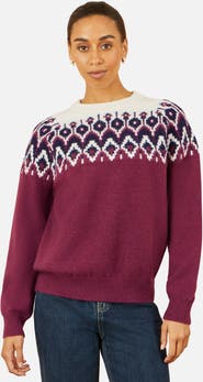 Yumi Fair Isle Relaxed Fit Knitted Sweater