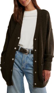 Free People WTF Blazing Snap Front Knit Cardigan