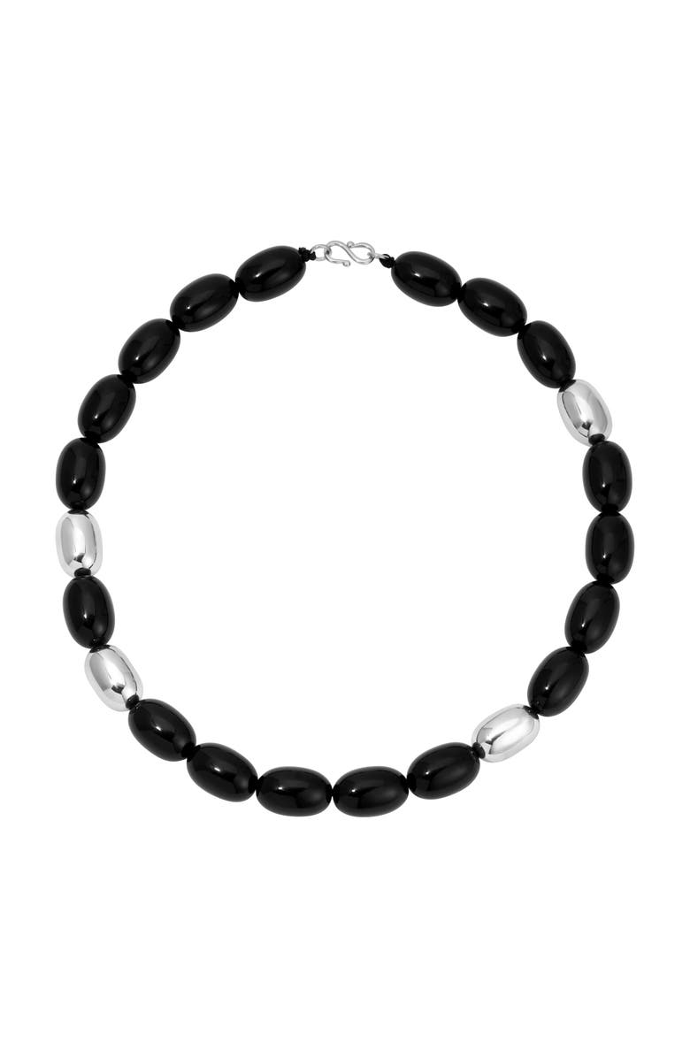 HEAVEN MAYHEM Clementine Necklace, Main, color, Black/Silver