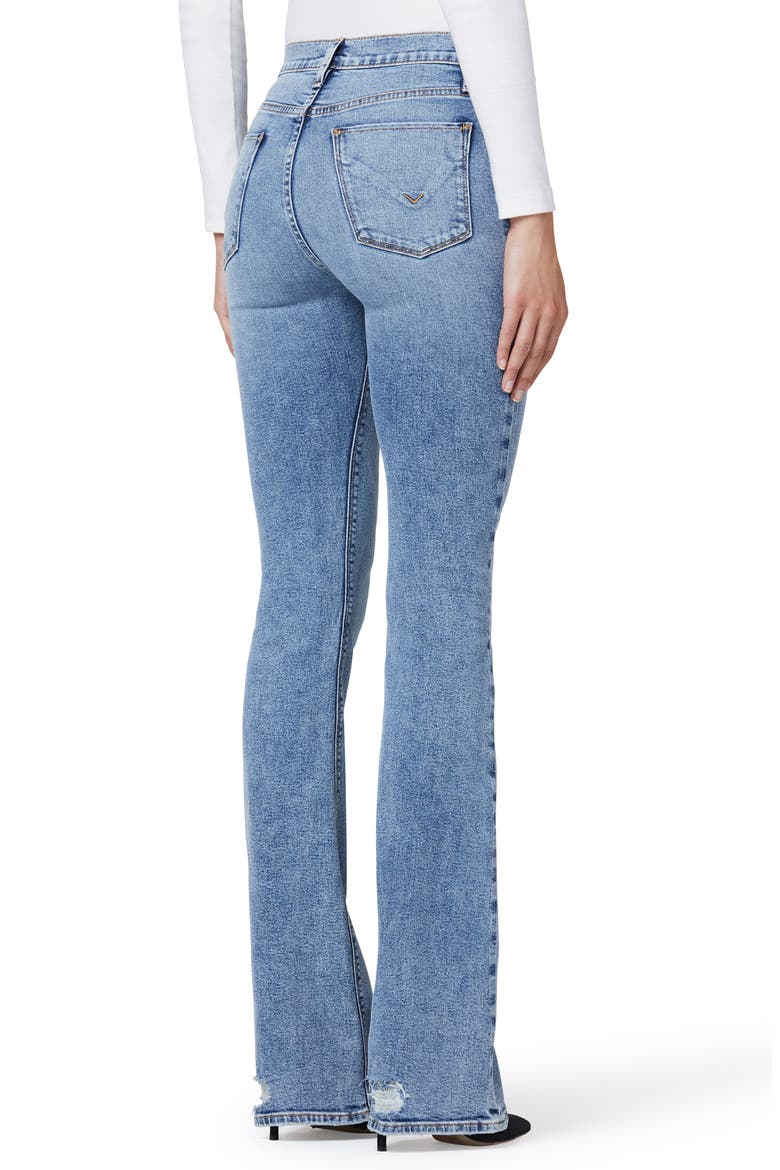 Barbara High Waist Distressed Bootcut Jeans, Alternate, color, PURE SHORES