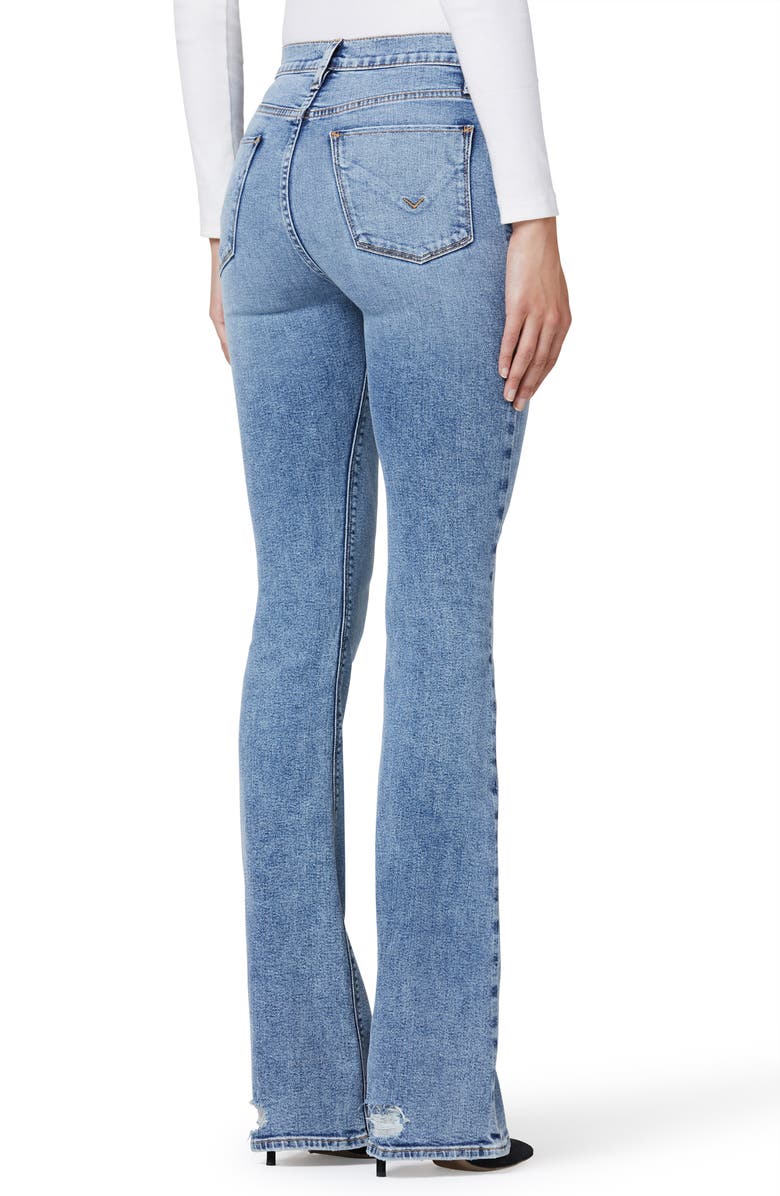 Hudson Jeans Barbara High Waist Distressed Bootcut Jeans, Alternate, color,