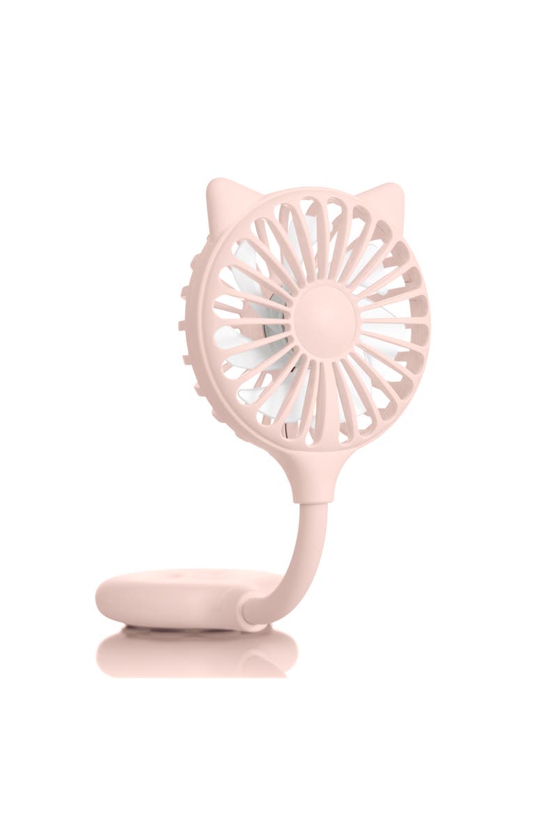 Cat Ear Beauty Fan With Suction Cup Mount, Alternate, color, Pink