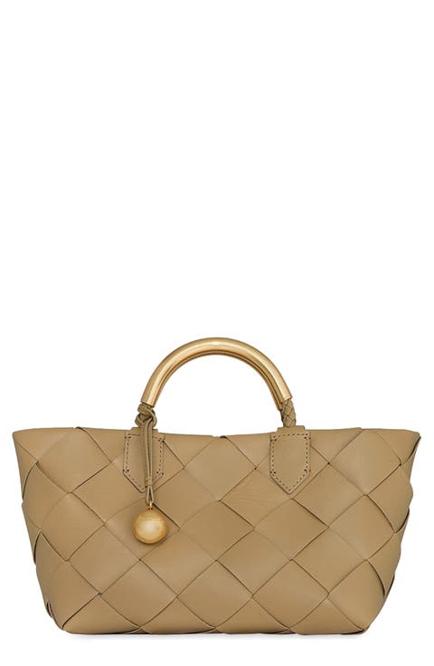 Mini Frankie Woven Leather Tote