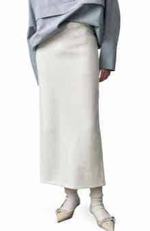 MANGO Lonce Wool Blend Maxi Skirt