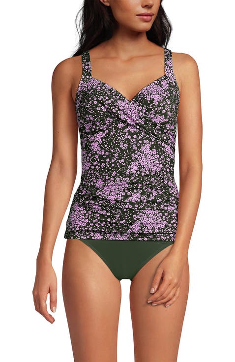 Wrap Underwire Tankini Top Swimsuit