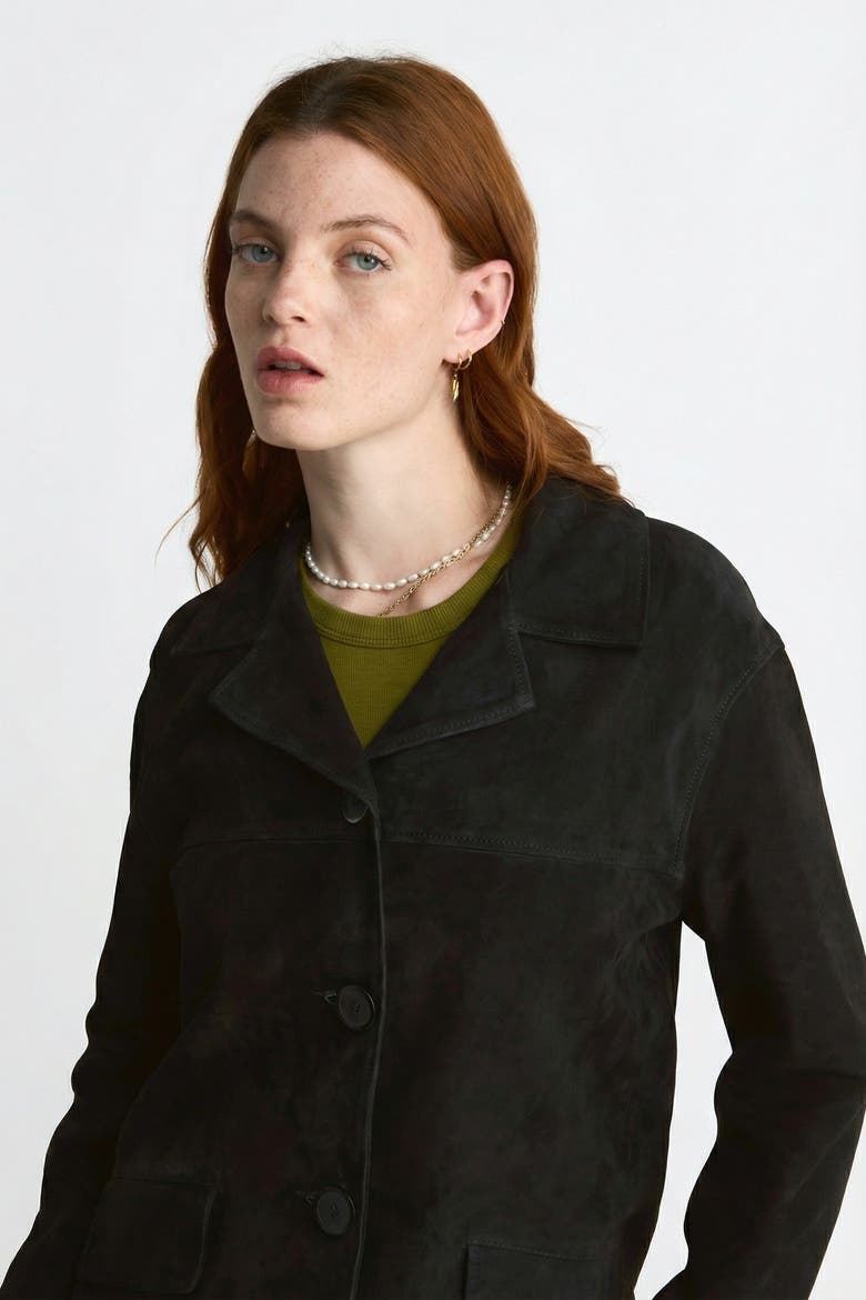 Vera Suede Blazer, Alternate, color, Black