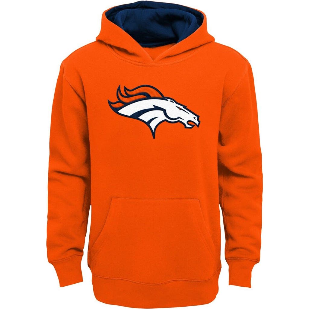 Outerstuff Youth Orange Denver Broncos Prime Pullover Hoodie In Orange