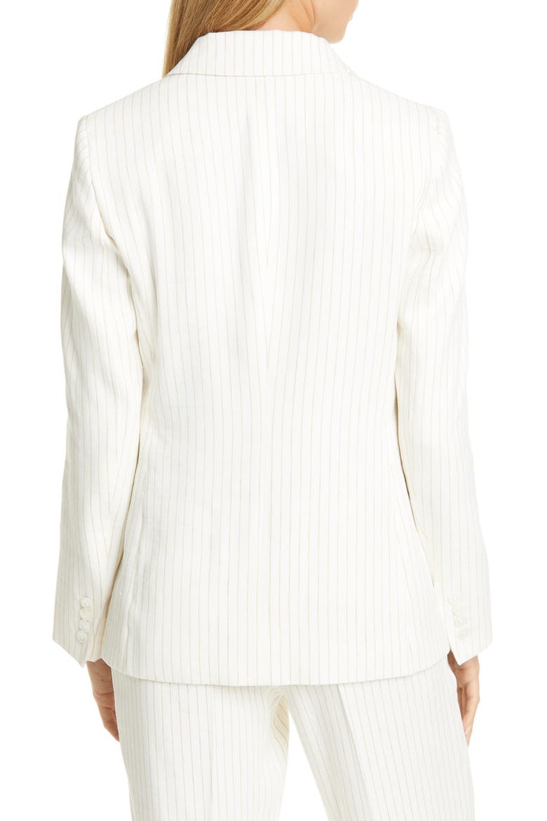 Timor Stripe Linen & Silk Jacket, Alternate, color, TURTLEDOVE