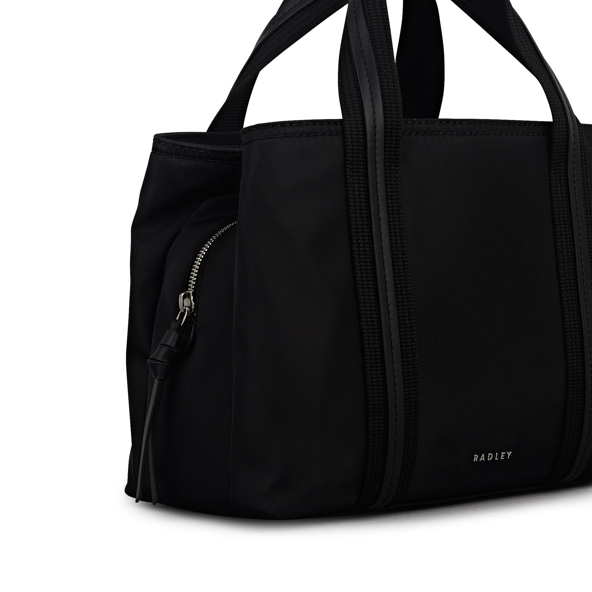 Radley Halley Row Medium Ziptop Satchel Bag, Alternate, color, Black