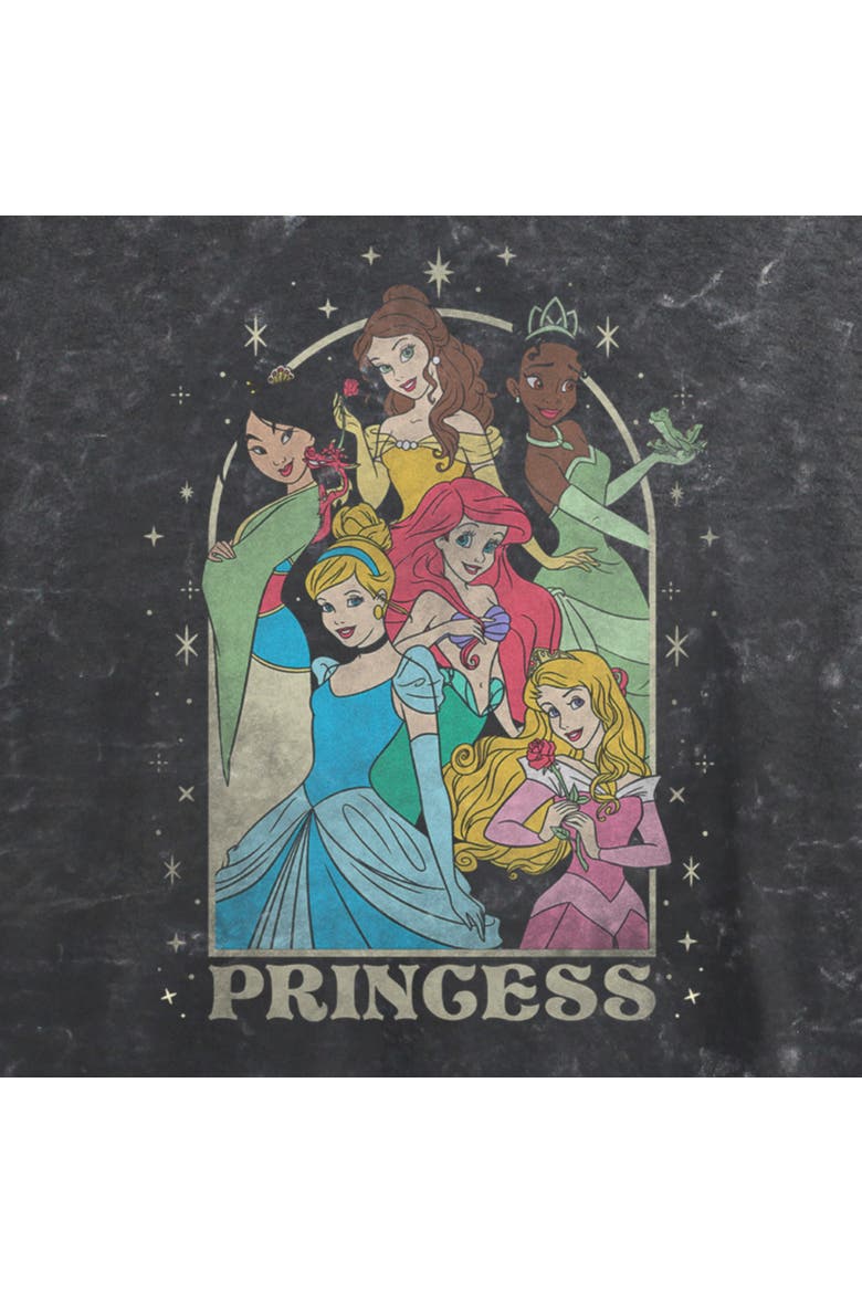 Junior's Disney Princess Arch  Graphic T-Shirt, Alternate, color, Black