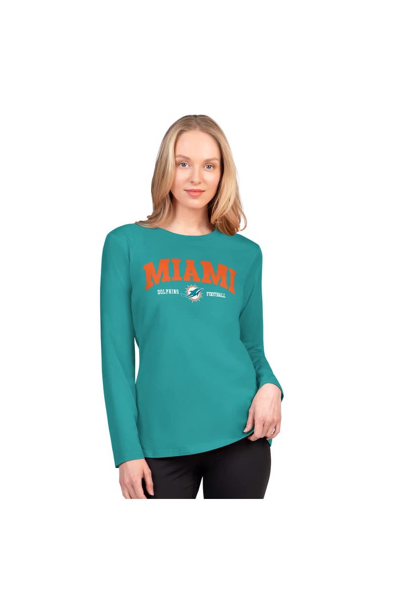 G-III 4HER BY CARL BANKS Women
s G-III 4Her by Carl Banks  Aqua Miami Dolphins Best Play Long Sleeve T-Shirt, Alternate, color, Aqua