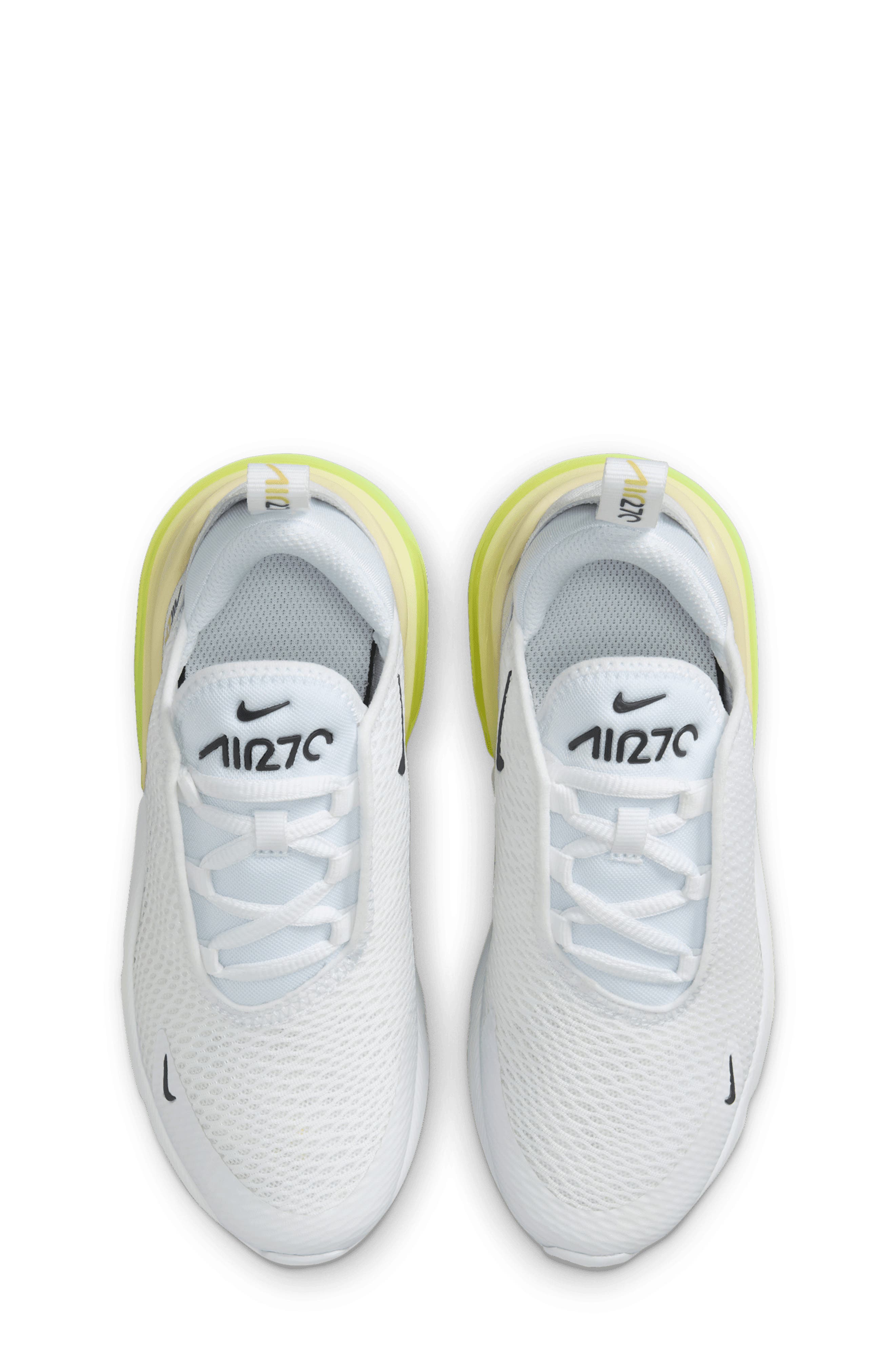 Nike Kids' Air Max 270 Sneaker, Alternate, color, White/ Lime/ Grey/ Anthracite