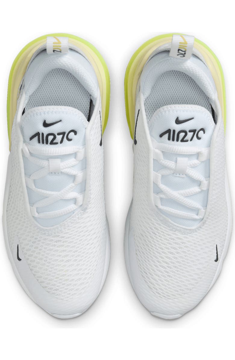 Nike Kids' Air Max 270 Sneaker, Alternate, color, White/ Lime/ Grey/ Anthracite