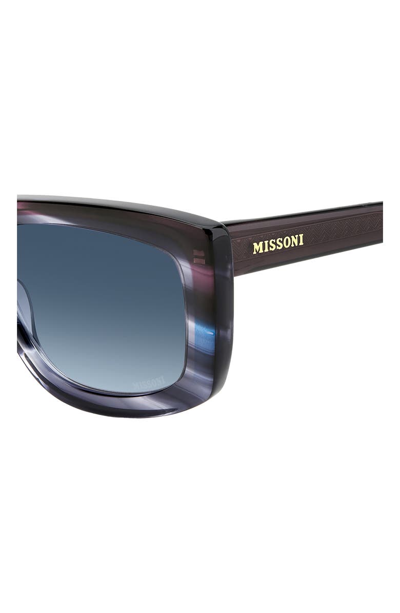 Missoni 60mm Gradient Rectangular Sunglasses, Alternate, color, Blue Violet/ Blue Shaded