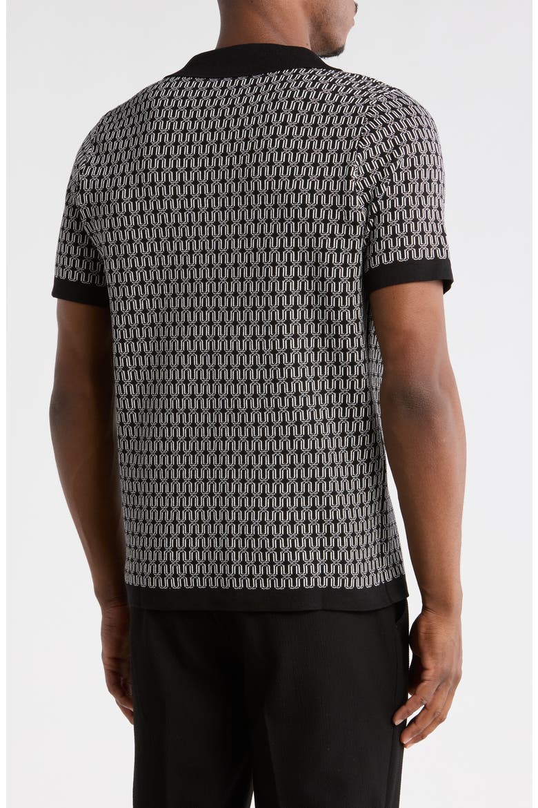 Slim Fit Polo Sweater, Alternate, color, BLACK