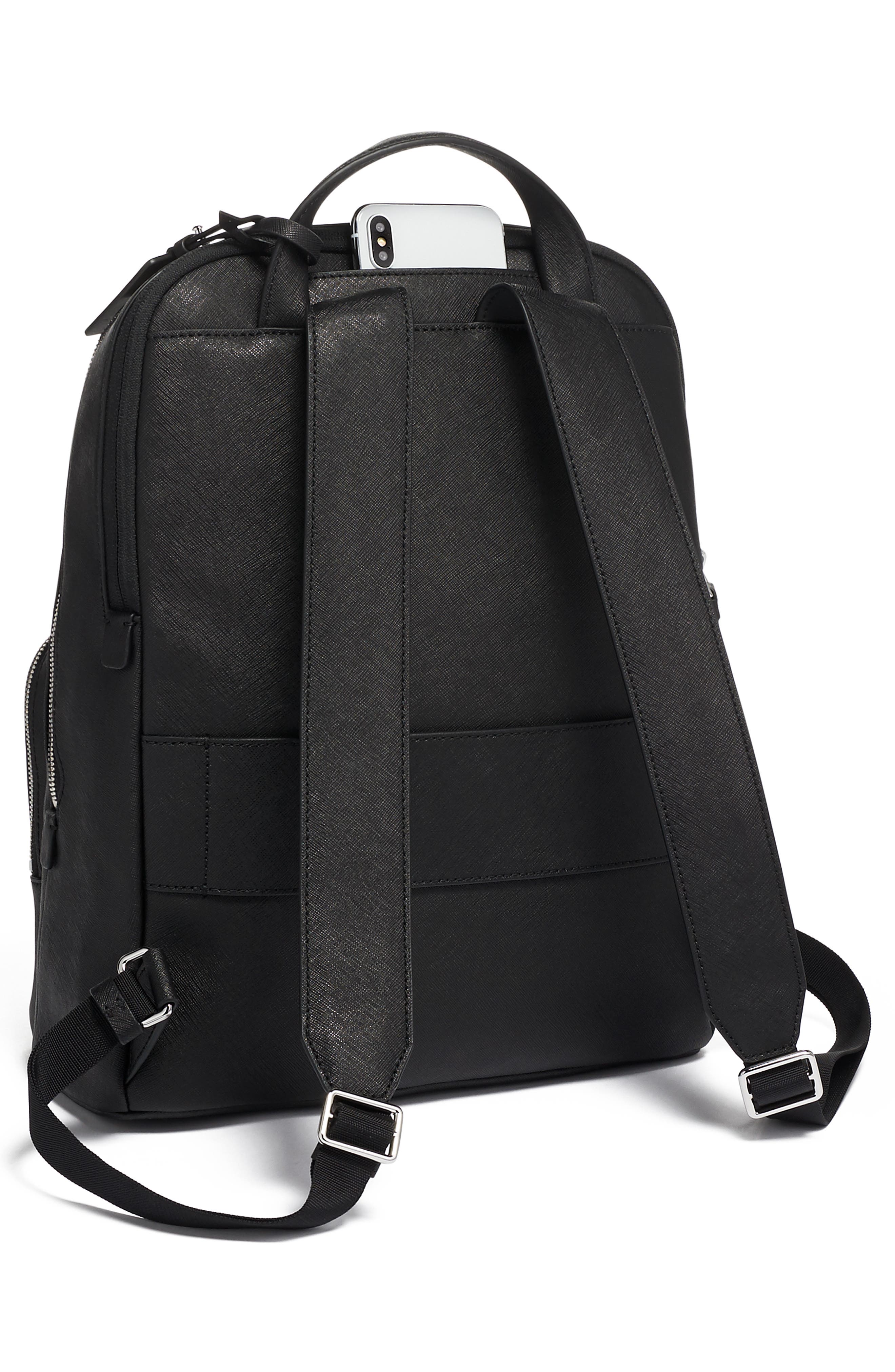 TUMI Varek Hudson Leather Backpack, Alternate, color, 