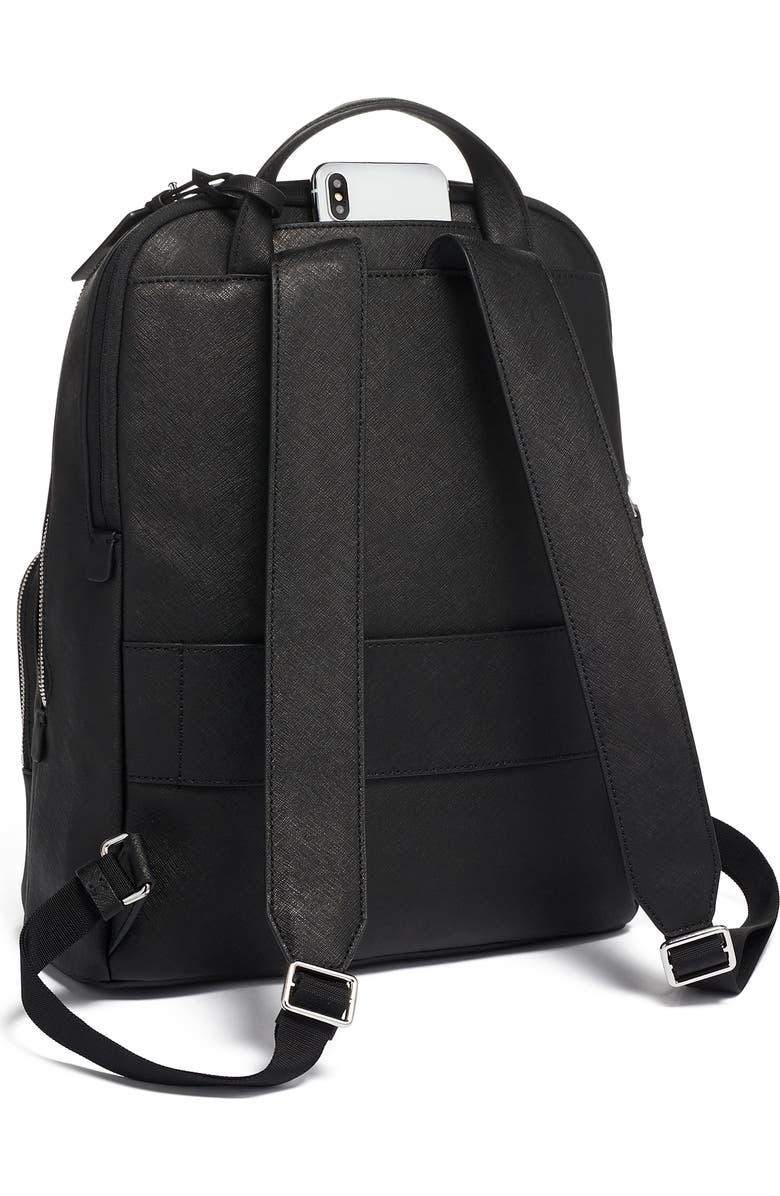 TUMI Varek Hudson Leather Backpack, Alternate, color,