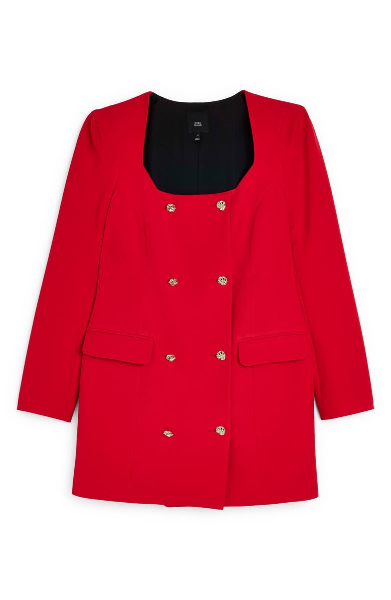 River Island Double Breasted Blazer Dress, Alternate, color, 