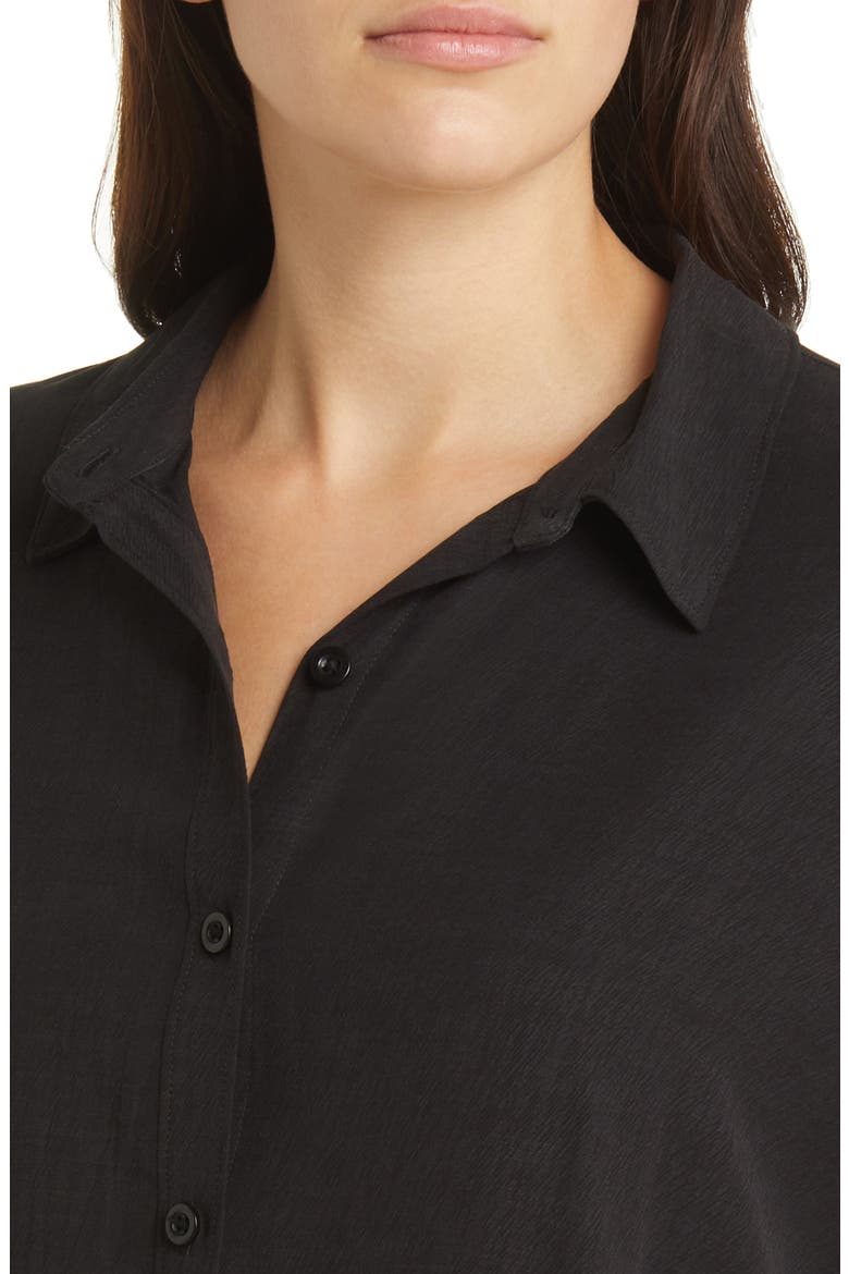 Lusterweave Hartfield Crop Shirt, Alternate, color, TRUE BLACK