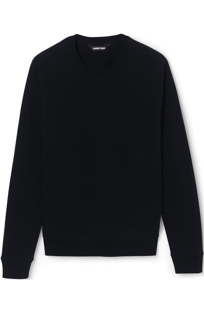 Lands' End School Uniform Adult Long Sleeve Crewneck Sweatshirt, Main, color, Black