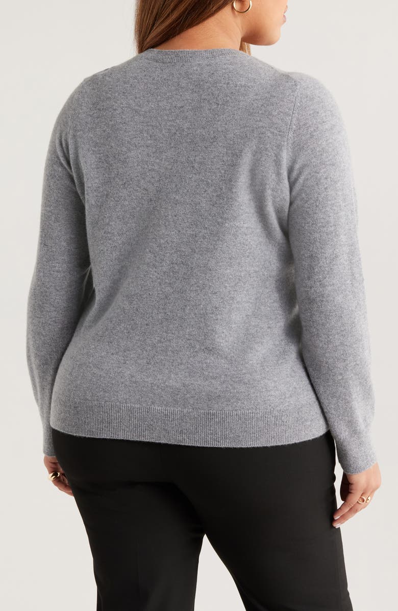 Nordstrom Cashmere Crewneck Sweater, Alternate, color, Grey Night