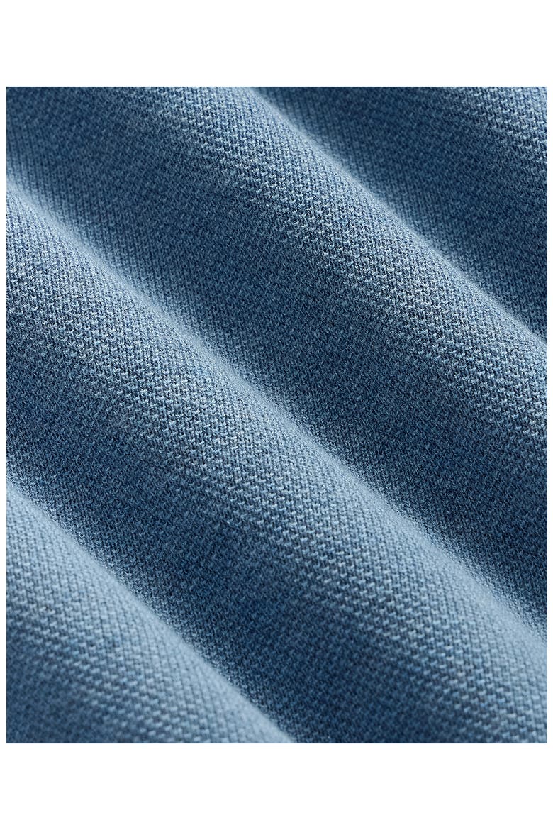 Cotton Piqué Polo, Alternate, color, BLUE HEATHER