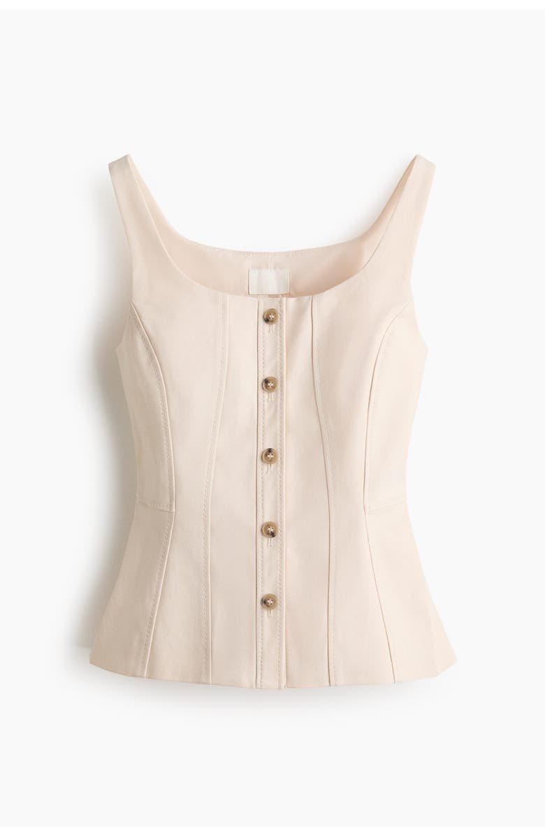 H&M Fitted Waistcoat, Main, color, Light Beige