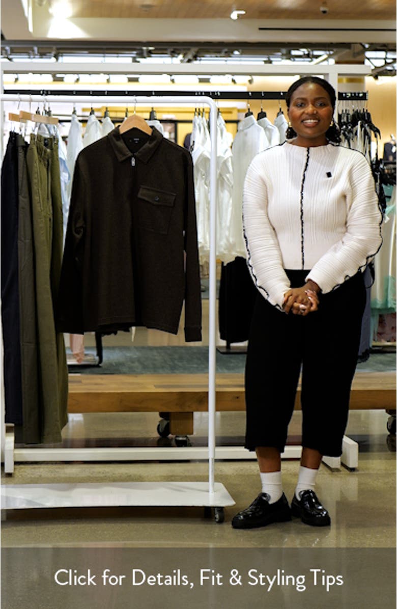 Herringbone Long Sleeve Quarter Zip Polo, sales video thumbnail