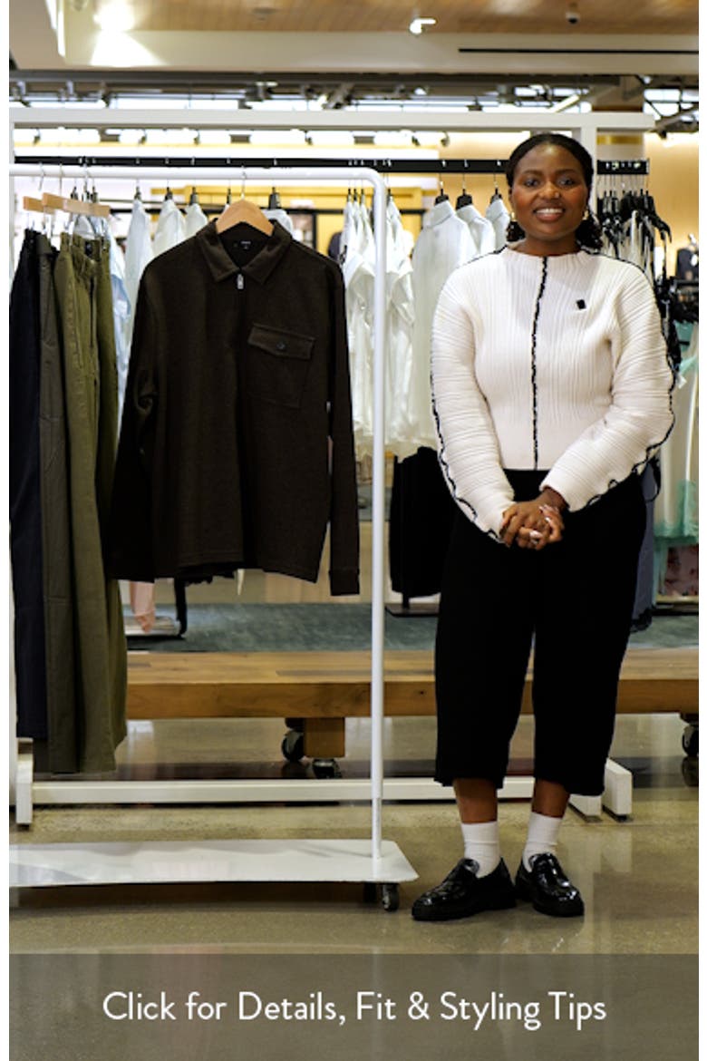 Herringbone Long Sleeve Quarter Zip Polo video