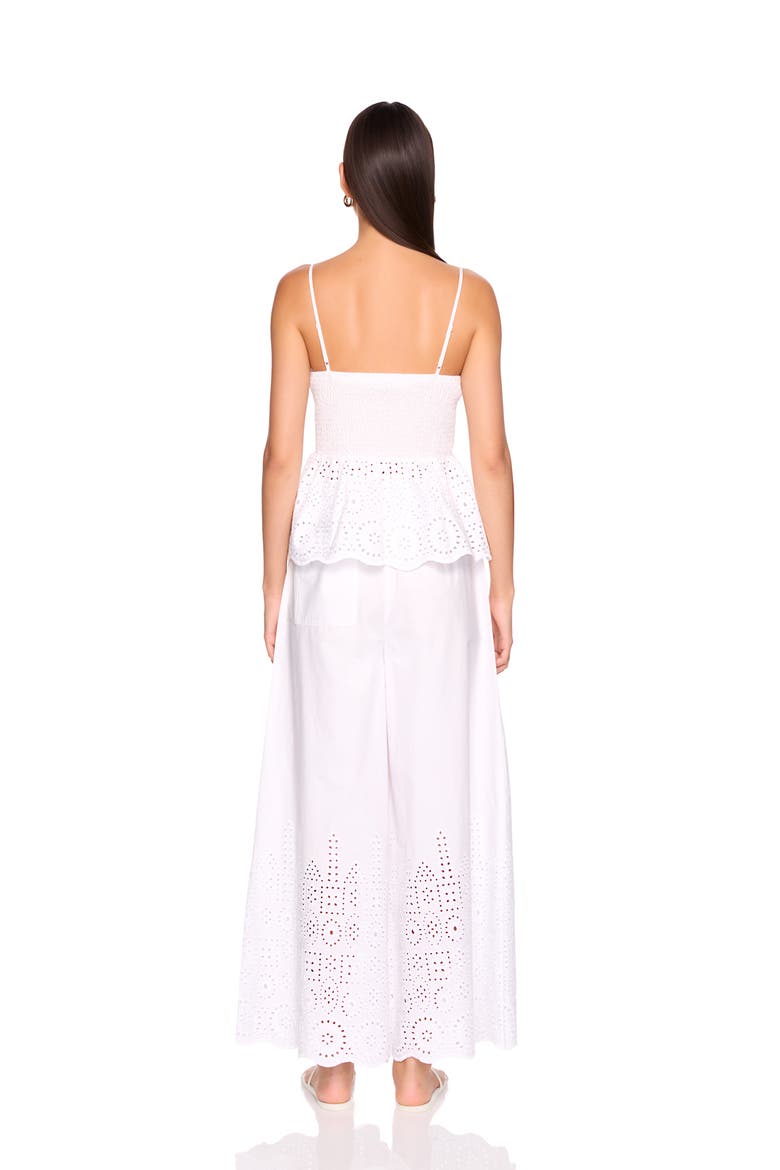 Embroidered Eyelet Cotton Camisole, Alternate, color, SUGAR